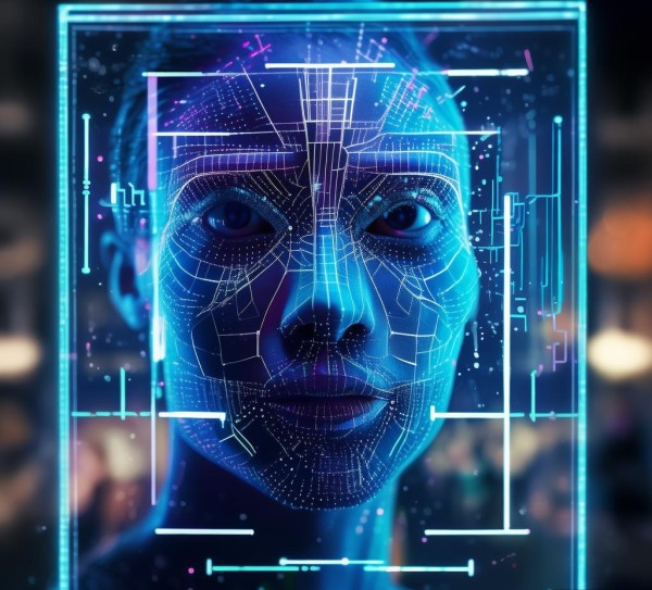 人脸识别高科技动态图，未来图形表达的新维度