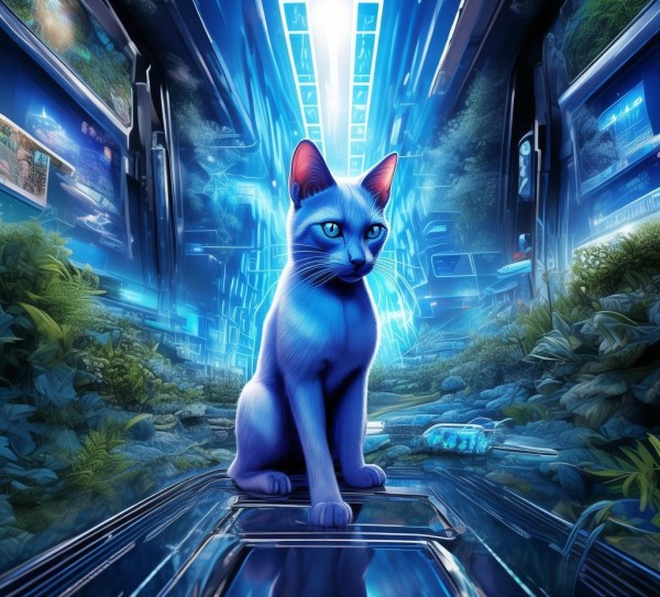 蓝猫壁纸，科技与美的完美融合